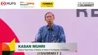 Kepala Badan Pengkajian dan Pengembangan Perdagangan (BP3) Kemendag Kasan Muhri pada The Indonesia 2023 Summit dengan tema Rebuild The Economy 2023, Kamis (27/10/2022)/Istimewa.