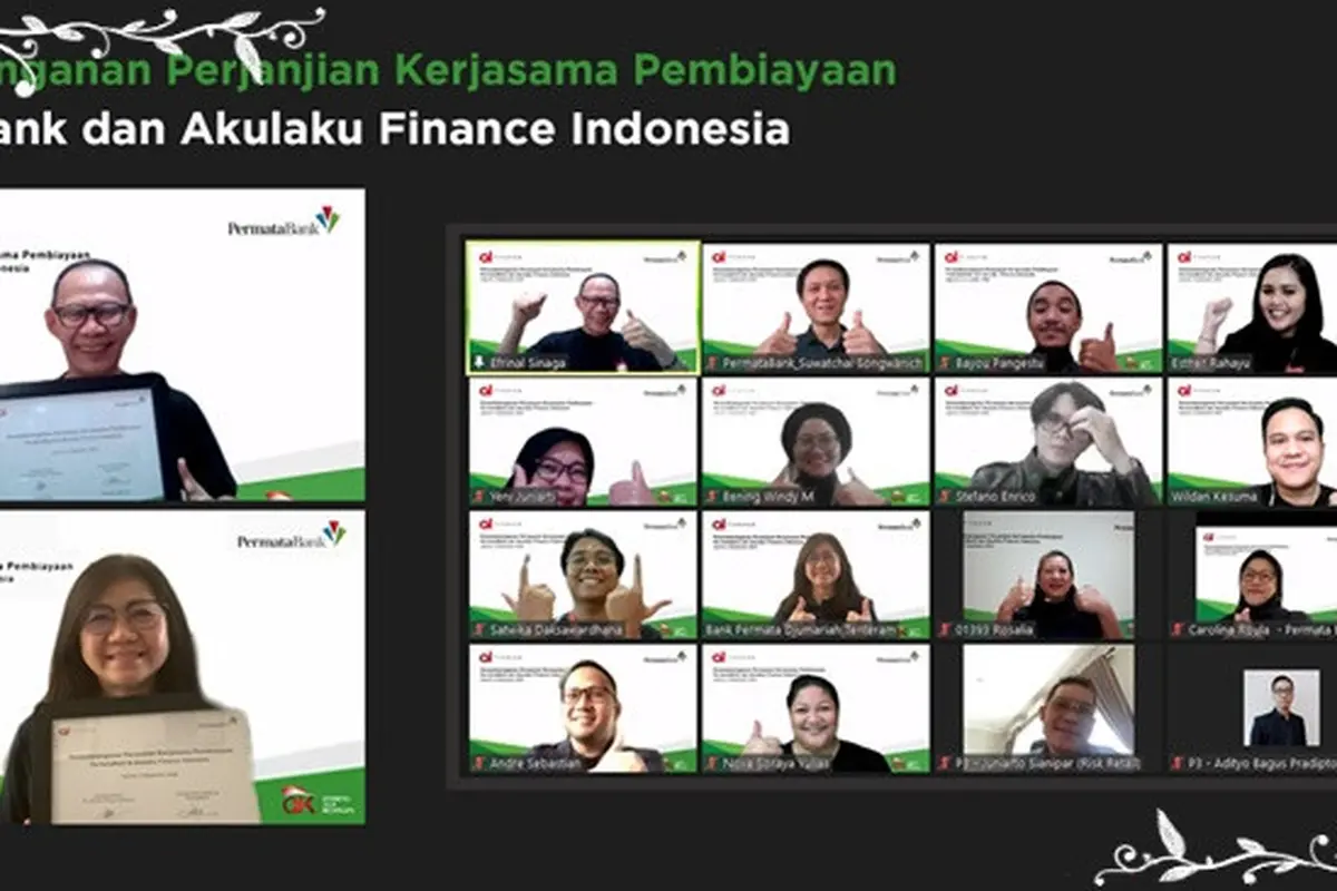 Penandatanganan perjanjian kerja sama pembiayaan Bank Permata dan Akulaku Finance Indonesia (Dok: Bank Permata)