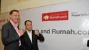 Dengan joint venture ini, PT KMK dan PropertyGuru akan mengelola bersama situs online Rumah.com, Jakarta, (25/9/14). (Liputan6.com/Panji Diksana) 