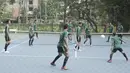 Para pemain Timnas Indonesia berlatih ringan di Hotel Sultan, Jakarta (14/11). Latihan ini merupakan persiapan jelang laga Piala AFF 2018. (Bola.com/Okie Prabhowo)