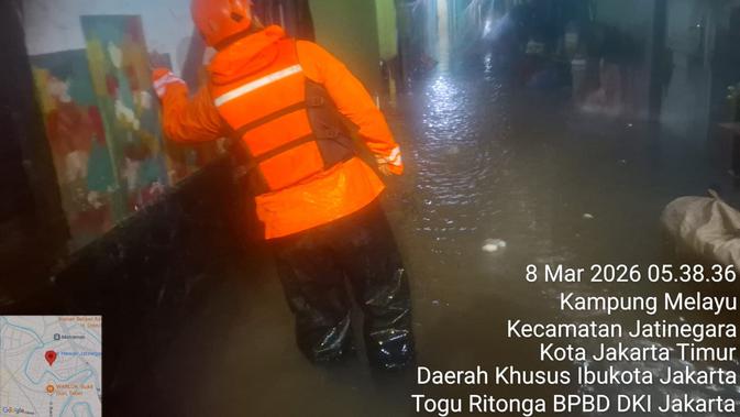 Data BPBD: 48 Wilayah dan 16 Jalan di Jakarta Terendam Banjir