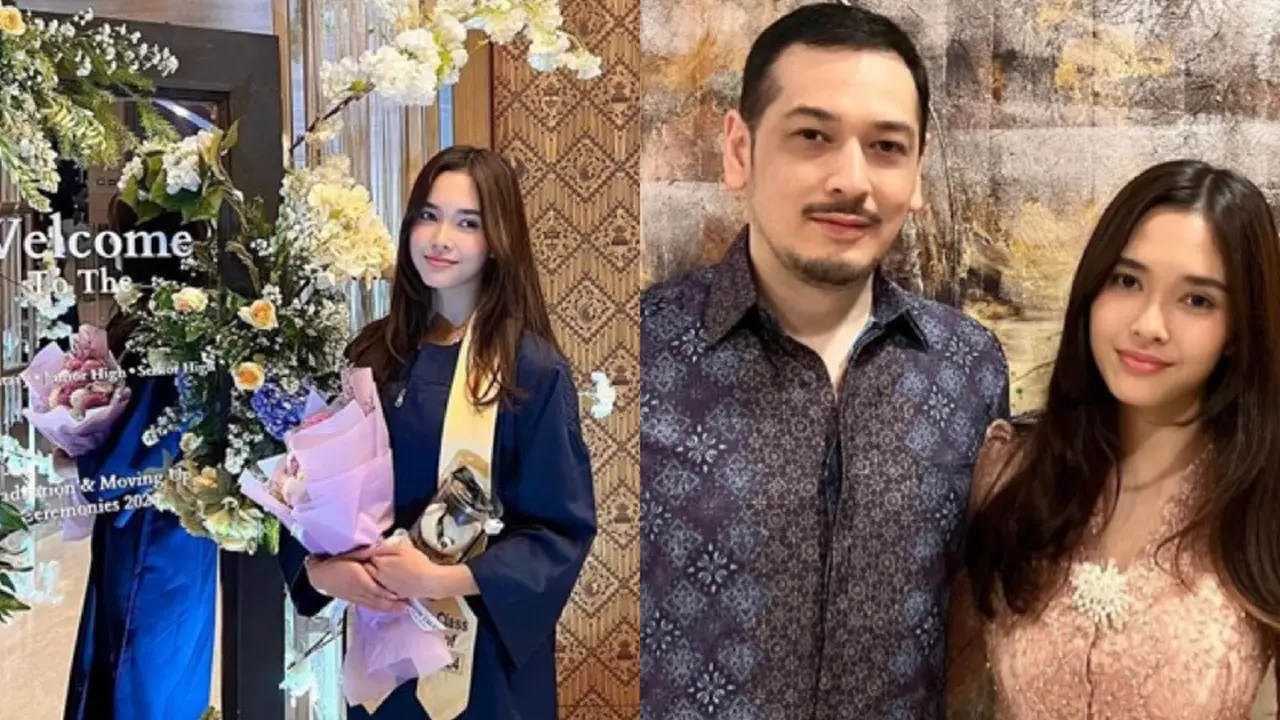 Chanella Leslie Putri Sambung Cut Tari saat wisuda