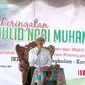 Wakil Pengasuh Pondok Pesantren Al-Amien Prenduan, KH Ghozi Mubarok saat mengisi acara Mulid Nabi di Desa Dupok, Kokop Bangkalaan