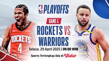 NBA Playoffs Game 4: Rockets vs Warriors (Sumber: Dok. Vidio)