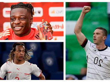 Foto kolase sejumlah pemain dengan nama unik yang tampil dalam pertandingan Euro 2020. (Foto; AP & AFP)
