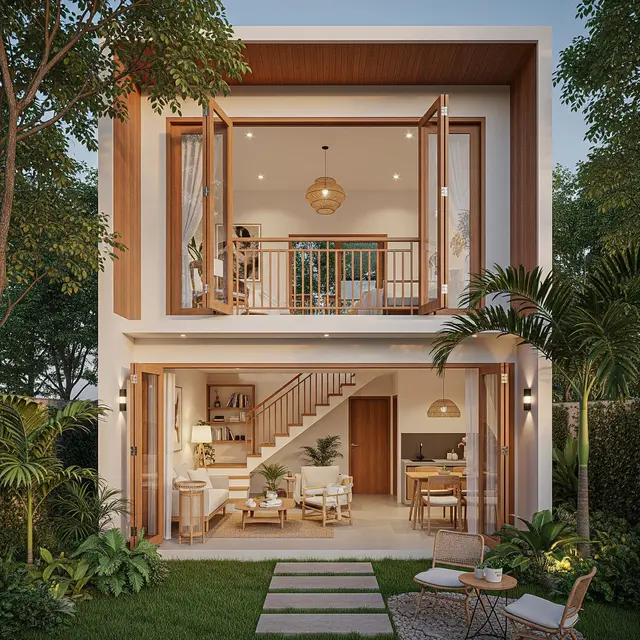 Model Rumah Kecil Tapi Terasa Luas dengan Pintu Kaca Lipat