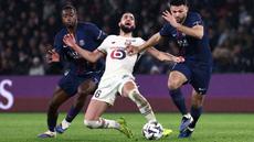 Lille harus merasakan kekalahan saat bertandang ke markas Paris Saint-Germain dalam laga lanjutan Liga Prancis 2025/2026 di Parc Des Princes, Paris, Prancis, Jumat (16/01/2026) waktu setempat. (AFP/Anne-Christine Poujoulat)