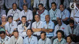 Masing-masing Calon Presiden memaparkan secara langsung visi dan misi mereka. (Liputan6.com/Faizal Fanani)