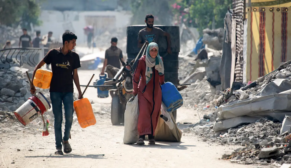 Menteri Pertahanan Israel, Israel Katz, pada 22 Agustus 2025, bertekad untuk menghancurkan Kota Gaza jika Hamas tidak setuju untuk melucuti senjata, membebaskan semua sandera yang tersisa di wilayah tersebut, dan mengakhiri perang sesuai syarat Israel. (Bashar TALEB/AFP)