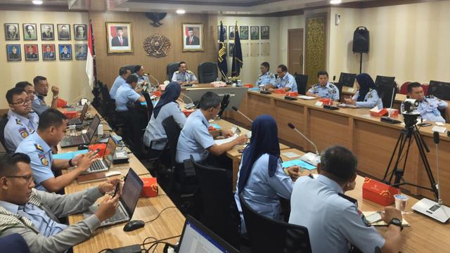 Rapat Ditjen PAS Kemenkumham terkait pencegahan penyebaran Covid-19 di lingkungan Lapas, Rutan, dan LPKA
