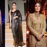 Kareena Khapoor jaid salah satu artis Bollywood yang hadir di prewedding Crazy Rich India. Penampilannya terlihat menawan tak kalah glamor dari sang calon pengantin [@kareenakapoorkhan]