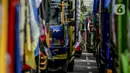 Selain di kantor Kementerian Koordinator Infrastruktur dan Pembangunan Kewilayahan, ratusan sopir truk itu juga akan melanjutkan aksi unjuk rasa di kantor Kementerian Perhubungan dan gedung Dewan Perwakilan Rakyat (DPR). (Liputan6.com/Herman Zakharia)