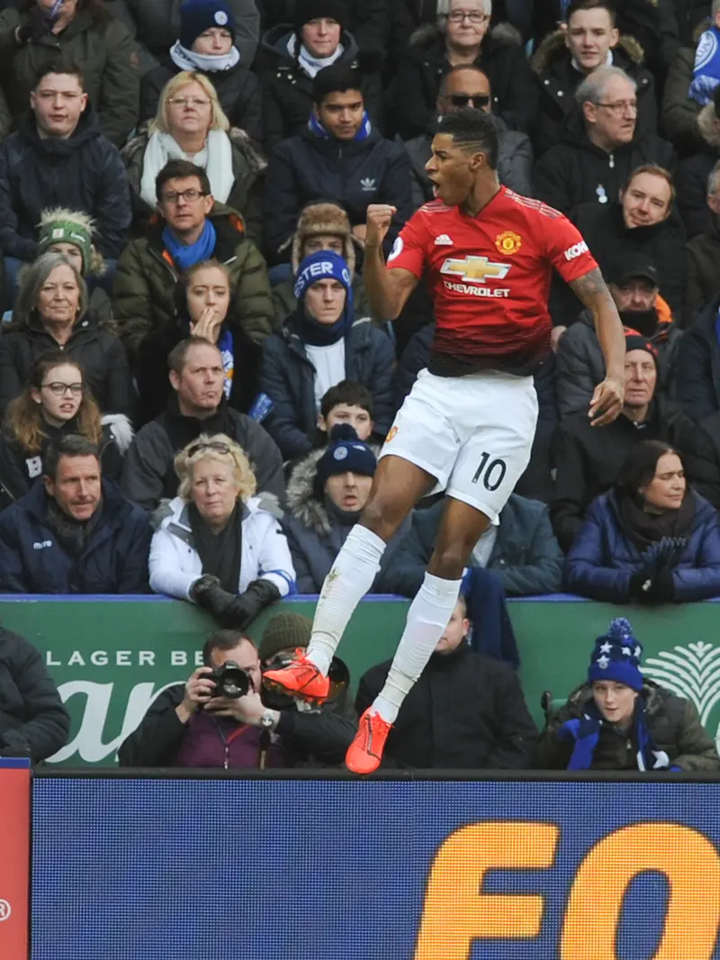 Gol Tunggal Rashford Bawa MU Taklukkan Leicester City