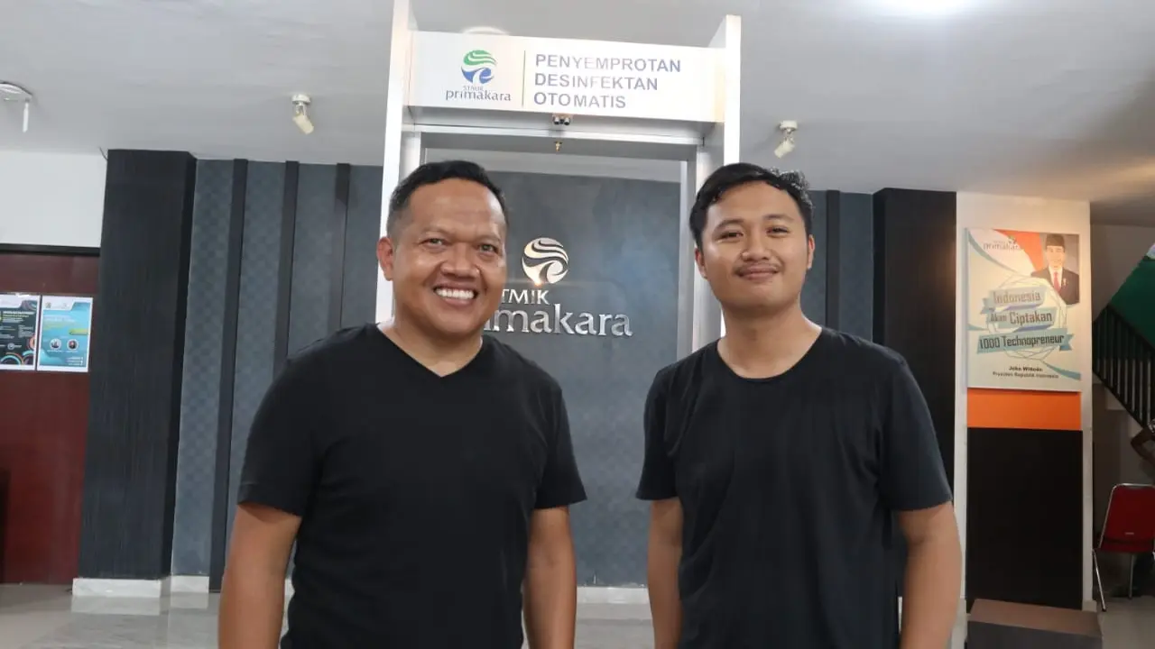 STMIK Primakara Ciptakan Pintu Gerbang Disinfektan Otomatis