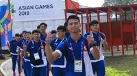 Atlet peserta Asian Games mulai berdatangan ke Wisma Atlet Kemayoran, Jakarta, Jumat (10/8/2018). (INASGOC)