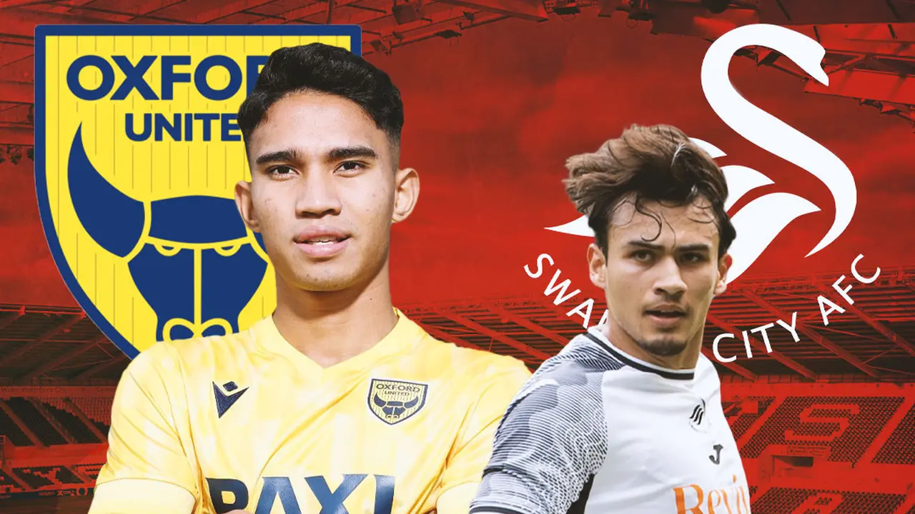 Ilustrasi - Marselino Ferdinan - Oxford United, Nathan Tjoe - Swansea City