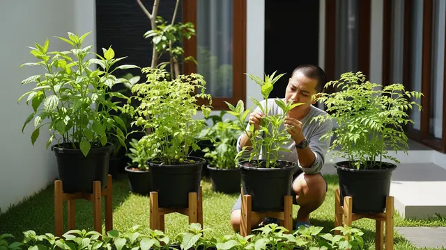 Cara Membuat Kebun Pakan Ayam di Pekarangan Sempit (AI Generated)