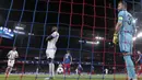 Pemain Manchester United, Romelu Lukaku memborong dua gol saat timnya melawan CSKA Moscow pada laga grup A Liga Champions di VEB Arena, Moscow, Rusia, (27/9/2017). MU menang 4-1. (AP/Ivan Sekretarev)