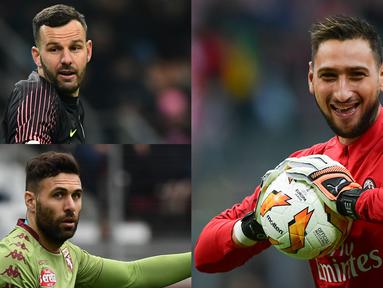 Serie A dikenal sebagai kompetisi yang sering ciptakan kiper berkualitas karena jarang menderita kebobolan di sepanjang pertandingan. Hingga pekan ke-28 para kiper Serie A saling bersaing meraih Clean Sheets terbanyak selama satu musim. (Kolase Foto AFP)