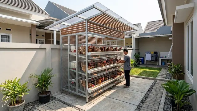 Desain Kandang Ayam Minimalis Modern di Halaman Sempit tapi Tetap Nyaman