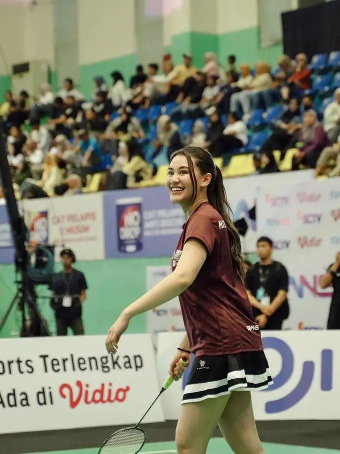 Aaliyah Massaid main bulu tangkis bareng Thariq Halilintar (Instagram/aaliyah.massaid)