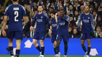 Paris Saint-Germain (PSG) memastikan tiket ke babak semifinal usai menang dramatis atas Aston Villa dengan agregat 5-4 (3-1 dan 2-3) di perempat final Liga Champions 2024/2025. (FRANCK FIFE/AFP)