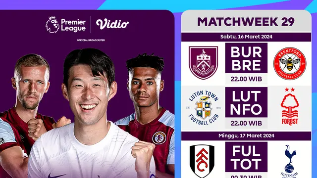 Jadwal Liga Inggris Matchweek 29