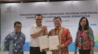 PT Angkasa Pura I (Persero) teken perjanjian kerja sama dengan PNM pada Selasa 19 Maret 2019 (Foto: Dok PT Angkasa Pura I)