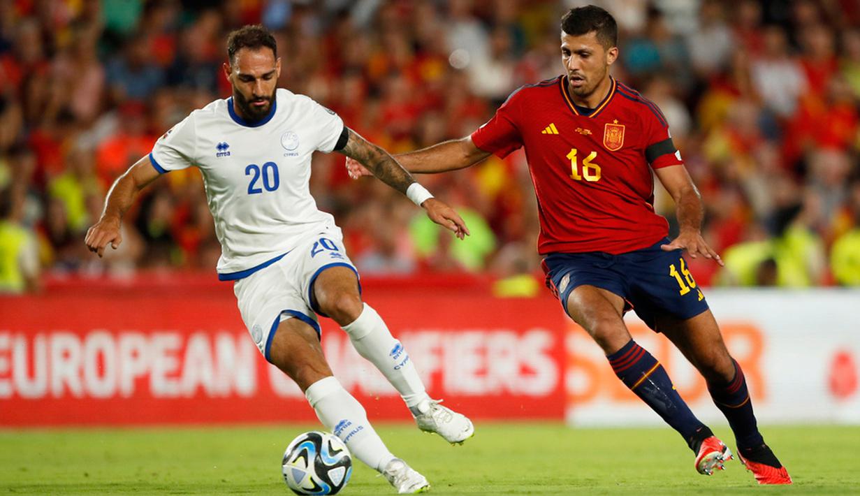 Enam gol Spanyol disumbang Gavi, Mikel Merino, Joselu, Ferran Torres dua gol, dan Alex Baena. (AP Photo/Fermin Rodriguez)