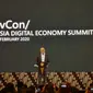 CEO Microsoft, Satya Nadella, saat hadir di Digital Economy Summit, Jakarta, Kamis (27/2/2020). (Liputan6.com/ Agustinus Mario Damar)
