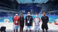 Dua perenang Indonesia di Olimpiade Tokyo, Aflah Fadlan Prawira dan Azzahra Permatahani. (NOC Indonesia).