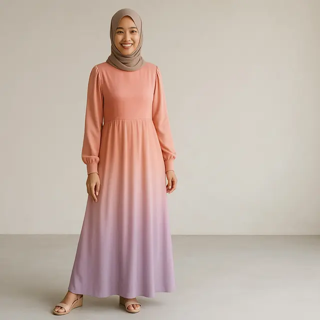 Model Gamis Bridesmaid Terbaru/Ilustrasi oleh AI