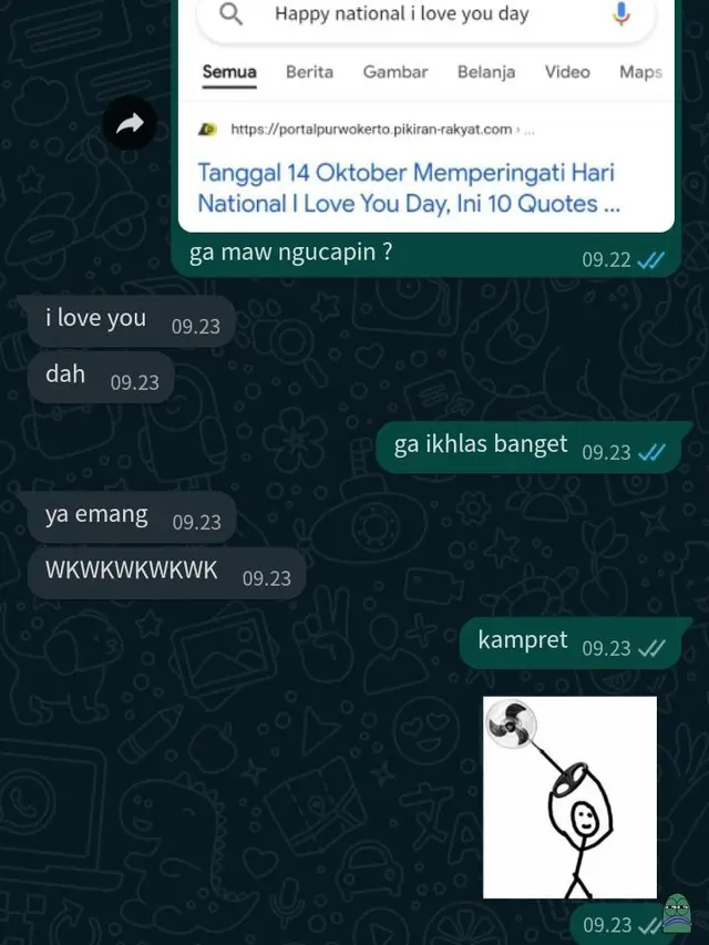 6 Chat Happy National I Love You Day dari Pacar Ini Bikin Baper