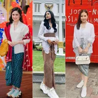 OOTD Artis Mix and Match Kebaya dengan Sneakers , [credit: Instagram]