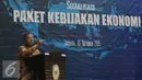 Menko Perekonomian Darmin Nasution saat sosialisasi paket kebijakan jilid IV di Gedung Menko Perekonomian, Jakarta,Kamis (15/10/2015). Darmin menilai paket kebijakan ekonomi pertama yang dirilis September lalu terlalu ambisius. (Liputan6.com/Angga Yuniar)