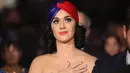 Dukungan dari penyanyi kelas dunia Katy Perry tentunya sangat berarti. Hillary Clinton merupakan kandidat teratas yang telah mengamankan posisinya untuk Partai Demokrat. (AFP/Bintang.com)