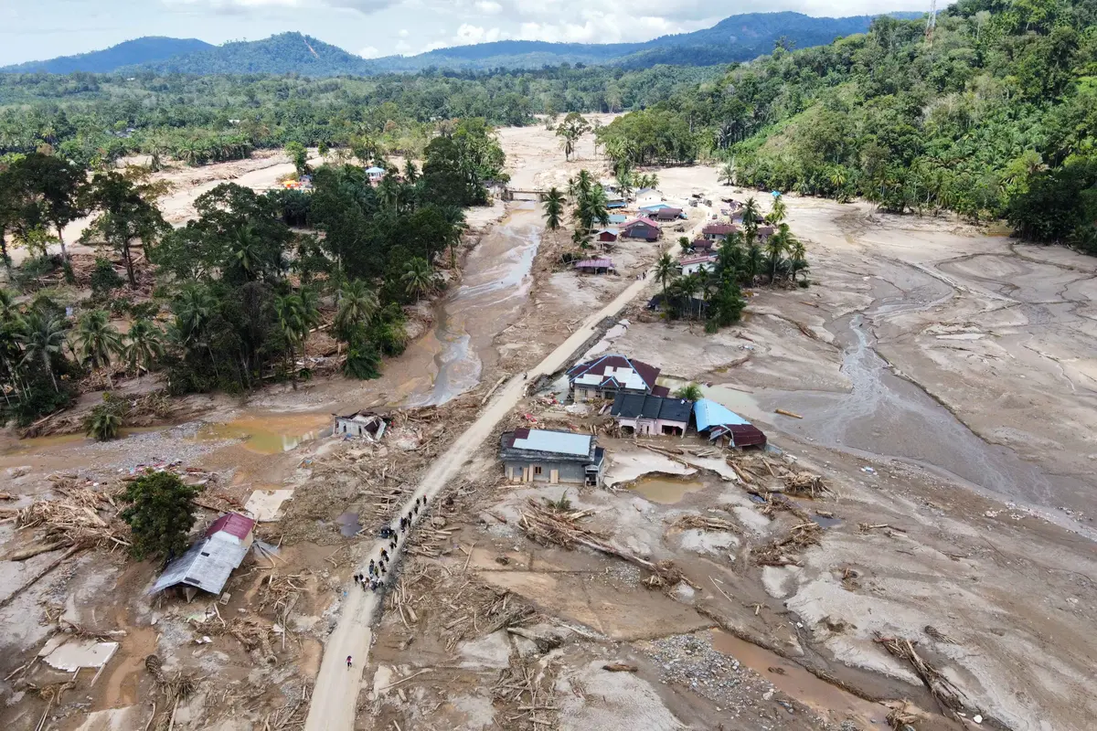 Terdampak Bencana Banjir dan Longsor, Wilayah Batang Toru Tapanuli Selatan Nyaris Rata dengan Tanah