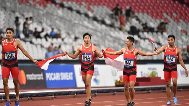 Indonesia Ulang Kesuksesan 52 Tahun Lalu Rebut Medali Perak Atletik Nomor 4x100 Meter Putra