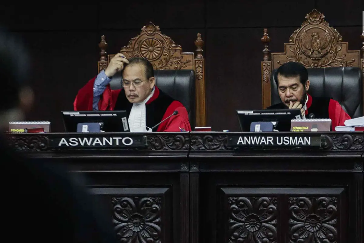 Ekspresi Peserta Sidang Sengketa Pilpres di MK