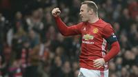 Striker Manchester United asal Inggris, Wayne Rooney. (AFP/Oli Scarff)