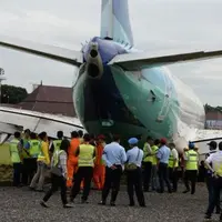 Pesawat Garuda Indonesia. (Liputan6.com/Switzy Sabandar)