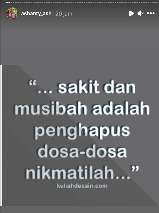 Unggahan Ashanty. (Foto: Instagram @ashanty_ash)