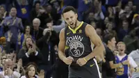 Stephen Curry membuat 10 tembakan tiga angka (AP)