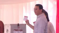 Gubernur petahana Basuki Tjahaja Purnama atau Ahok mengimbau warga DKI menggunakan hak pilihnya. Ahok meminta warga memilih sesuai hati nurani tanpa tekanan dan paksaan