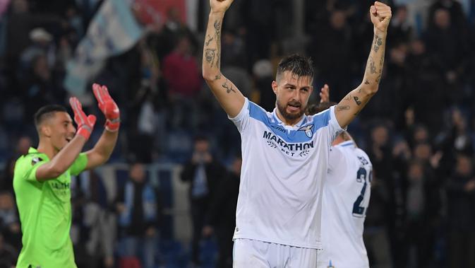 Para pemain Lazio. (AFP/Tiziana Fabi)