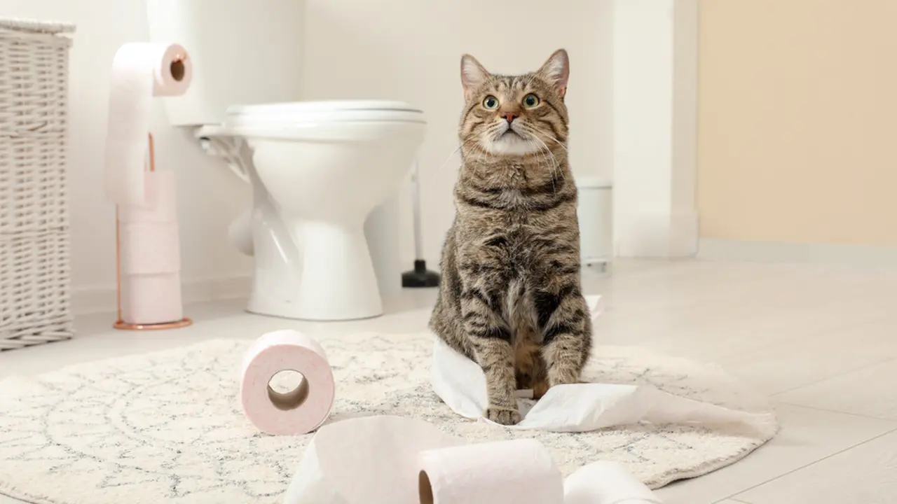 Kucing Bermain Tisu