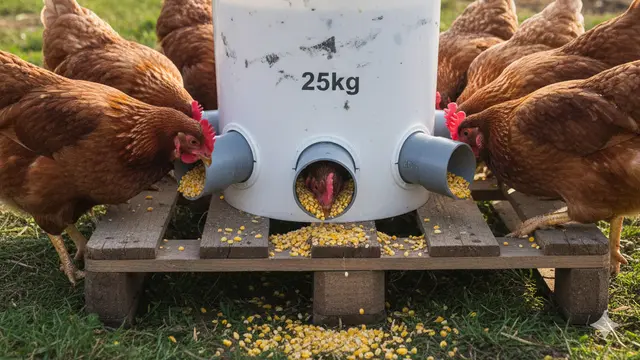 Ide Tempat Pakan Ayam Anti Tumpah dari Barang Bekas. AI