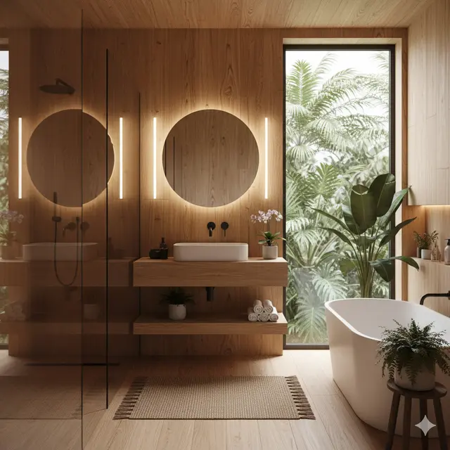 Inspirasi Kamar Mandi Konsep Alam