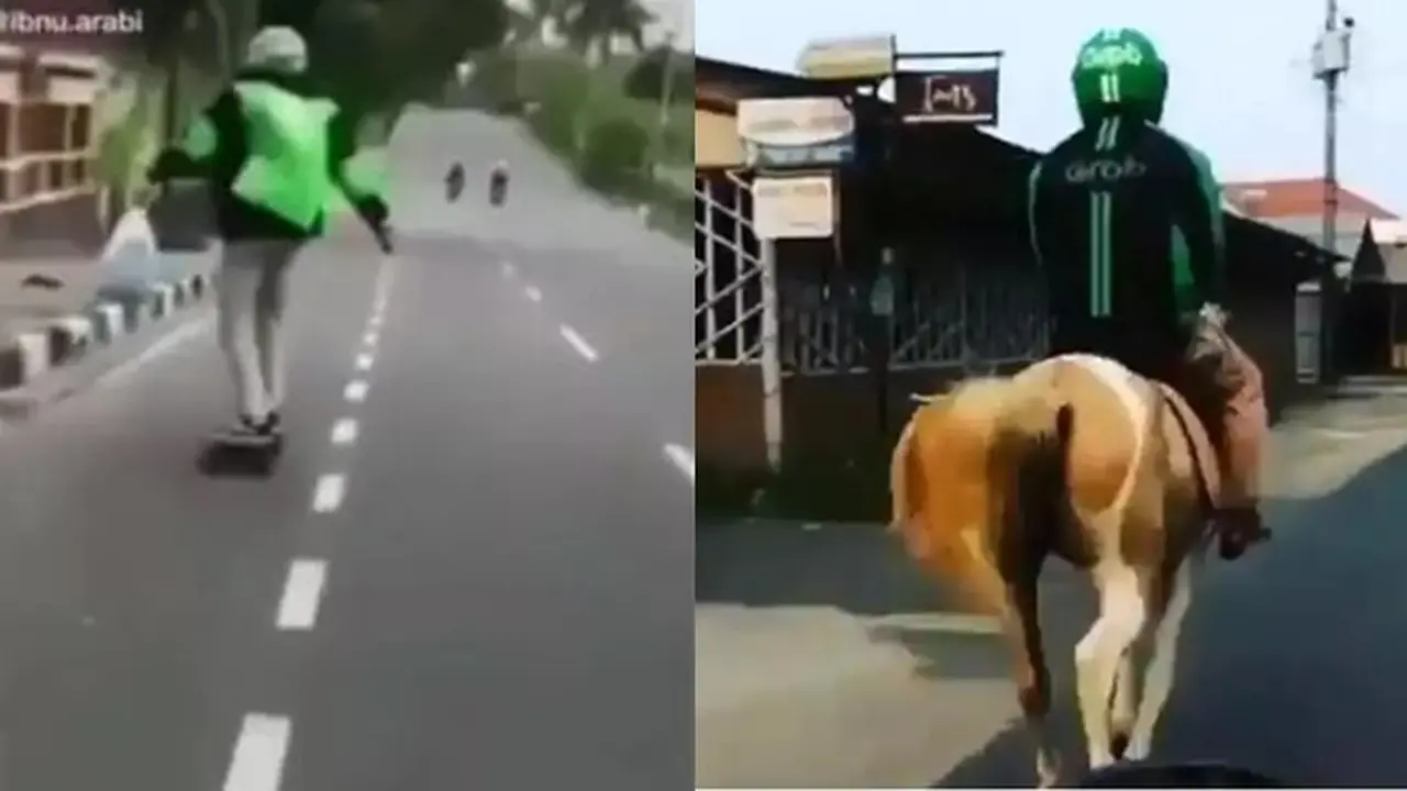 Bukan Motor, 6 Kendaraan Driver Ojek Online Ini Nyeleneh Banget