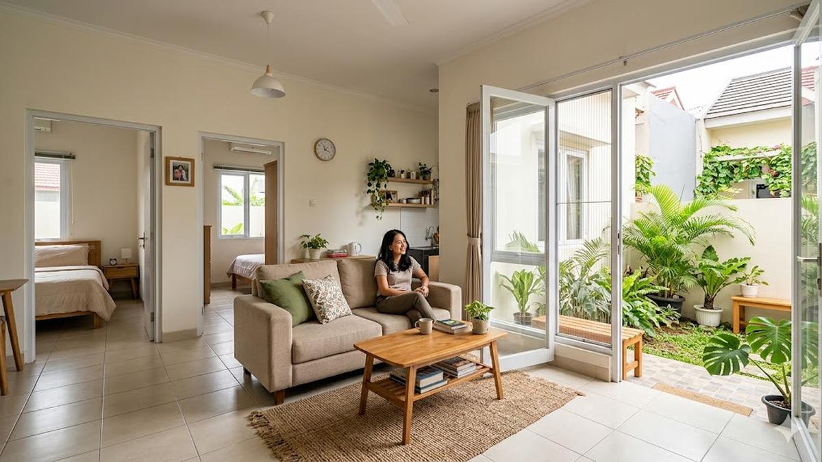 8 Desain Rumah Sederhana 1 Lantai 2 Kamar untuk Keluarga Muda, Fungsional &amp; Nyaman